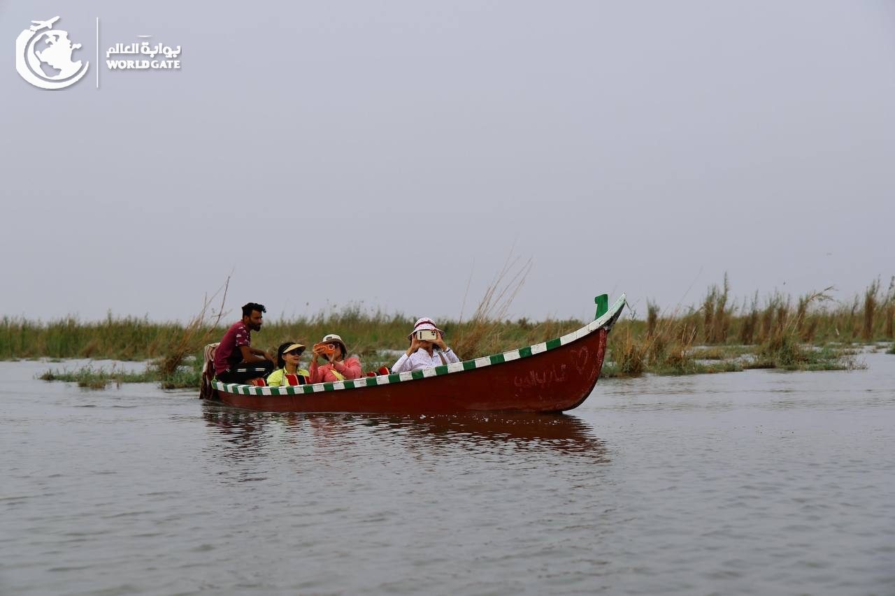 Mashoof boat ride in the Mesopotamian Marshes